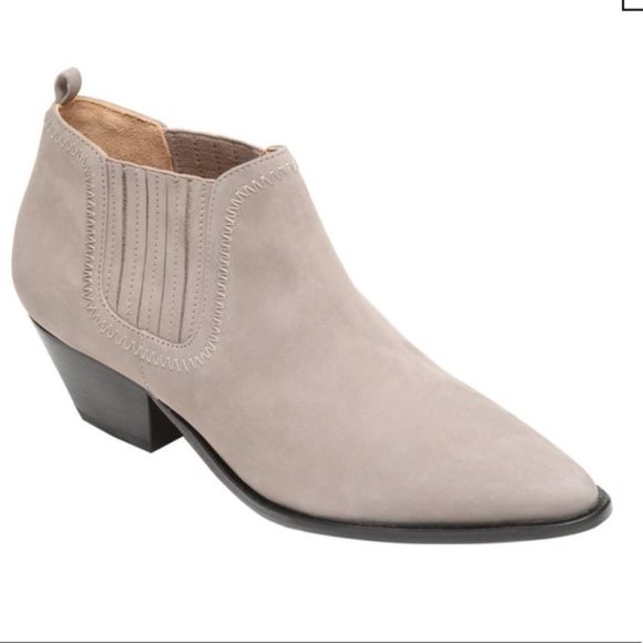 Schutz Jaqueline Nubuck Pointed Toe Bootie - Picture 1 of 15